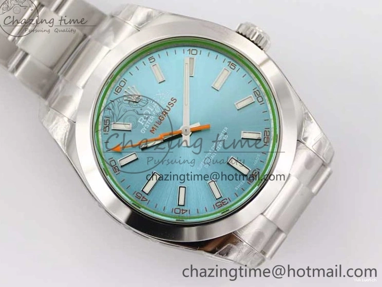 Milgauss 904L Bracelet Best Blue TWF SH3131 ICE Dial 1:1 on SS GV 116400 Edition 1231